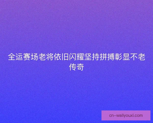 全运赛场老将依旧闪耀坚持拼搏彰显不老传奇