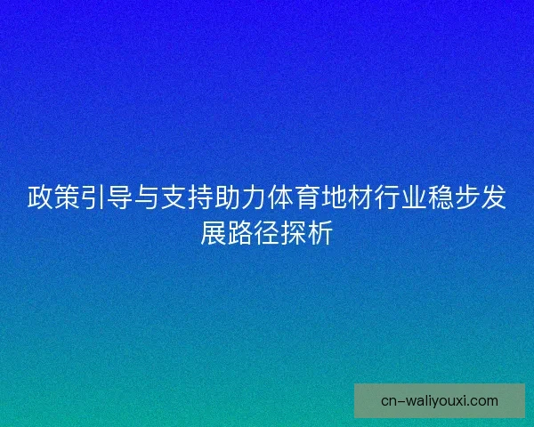 政策引导与支持助力体育地材行业稳步发展路径探析 政策引导与支持助力体育地材行业稳步发展路径探析